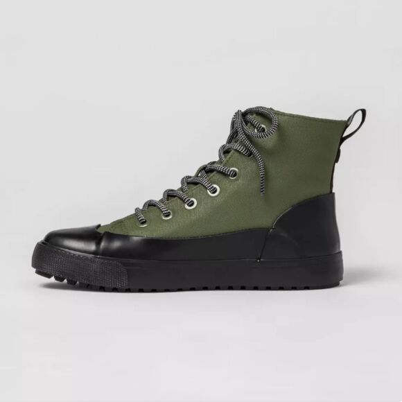 Hunter Unisex Adult Size 6 Green Dipped Canvas High Top Sneakers main image 7